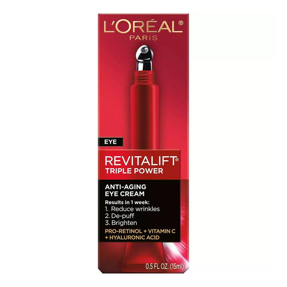 LOreal Paris Revitalift Triple Power Anti-Aging Eye Cream, 0.5 Oz